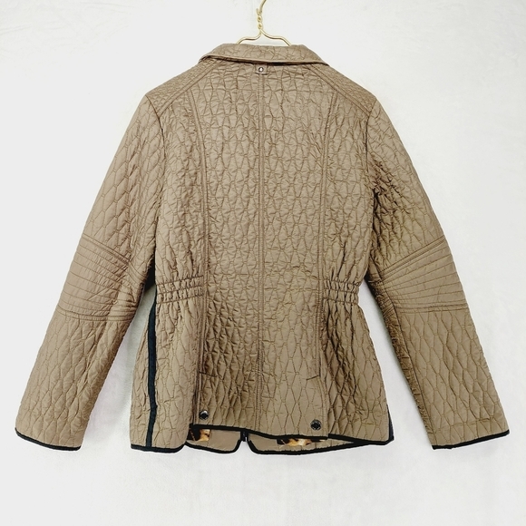 Laundry By Shelli Segal Brown Long Sleeve Zip Up Puffer Jackets Z8 - Picture 5 of 9